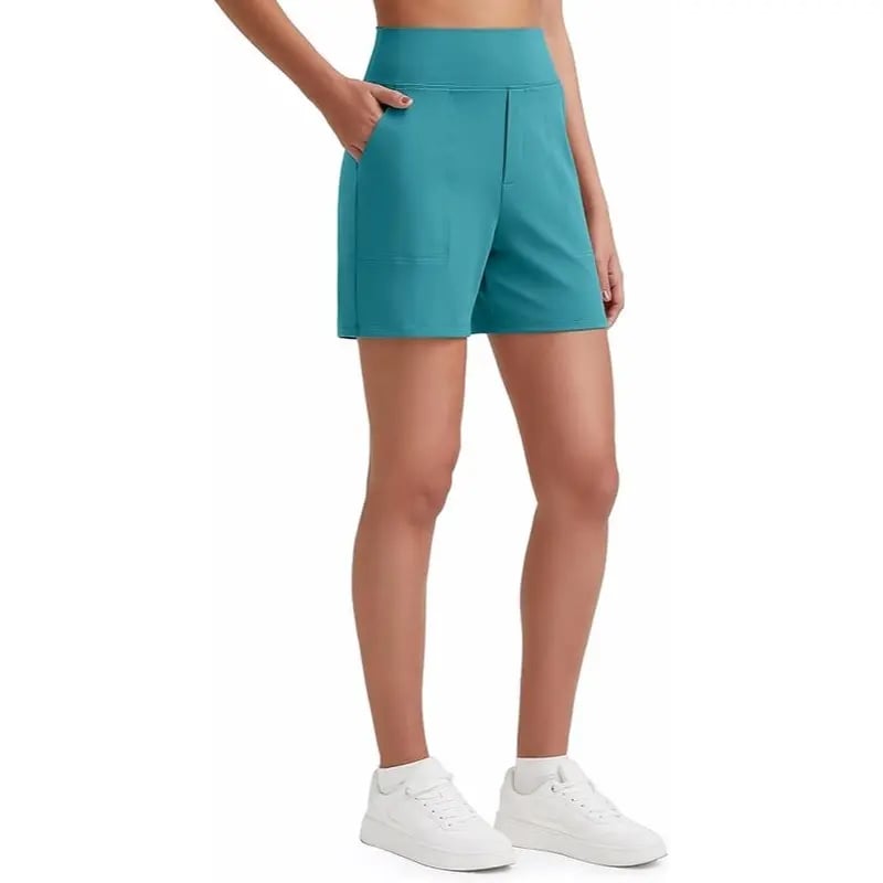 Women's High-Waisted Athletic Bermuda Shorts with Pockets – Running, Yoga, Summer Casual Activewear（Buy 2 Free Shipping）