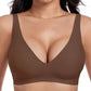 💗LAST DAY SALE 50% OFF⚡50K+ SOLD💕 Jelly Wireless Womens Comfortable Wireless Bras Push Up Bralettes Seamless Tshirts Bras Deep V Everyday Bras