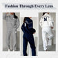 Women's Casual Letter M Long Sleeve Two Piece Set