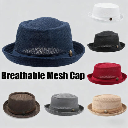 🌞Unisex Breathable Mesh Pork Pie Hat