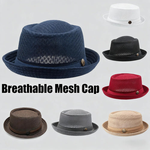 🌞Unisex Breathable Mesh Pork Pie Hat