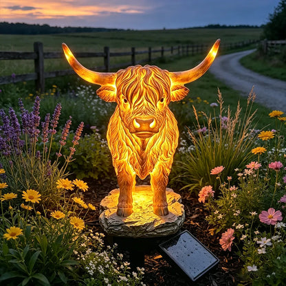 TODAY'S SPECIAL OFFER-50% OFF🔥 HIGHLAND CATTLE SOLAR GARDEN ORNAMENT LIGHT