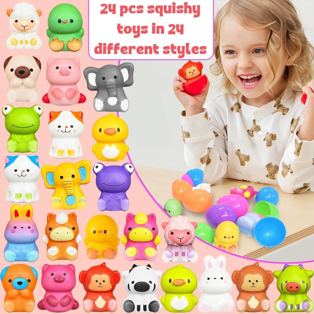 🔥LAST DAY SALE 50% OFF🔥24 PCS Easter Eggs Prefilled Slow Rising Squishy Toys