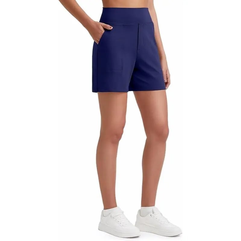 Women's High-Waisted Athletic Bermuda Shorts with Pockets – Running, Yoga, Summer Casual Activewear（Buy 2 Free Shipping）