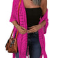 🔥This Week's Special Price:£15.99!!😍Women's Oversized Knitted Cardigan with Crochet Knit and Tassel Trim for Spring & Summer