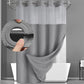 ⏳LAST DAY SALE 70% OFF!!🔥No-Hook Double-Layer Shower Curtain with Built-In Liner 🚿✨  Waterproof, Machine-Washable & Mildew-Resistant | 72" x 75" – Fits Most UK Bathtubs