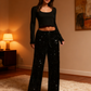💖LAST DAY SALE 50% OFF🥰Women's Sequin Sparkle Wide Leg Pants with Elastic Waistband