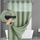 ⏳LAST DAY SALE 70% OFF!!🔥No-Hook Double-Layer Shower Curtain with Built-In Liner 🚿✨  Waterproof, Machine-Washable & Mildew-Resistant | 72" x 75" – Fits Most UK Bathtubs