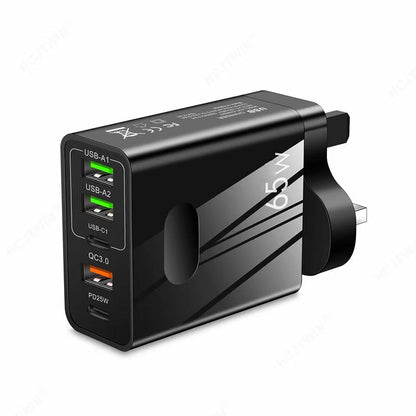 🔥New Hot Selling❤️‍🔥 [Practical Gift] 65W Multiple-Ports Fast Charger