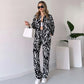 🌸Spring Specials 🚀Free shipping🌸 Chic Women's Zebra Print Shirt & Pants Set