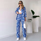 🌸Spring Specials 🚀Free shipping🌸 Chic Women's Zebra Print Shirt & Pants Set
