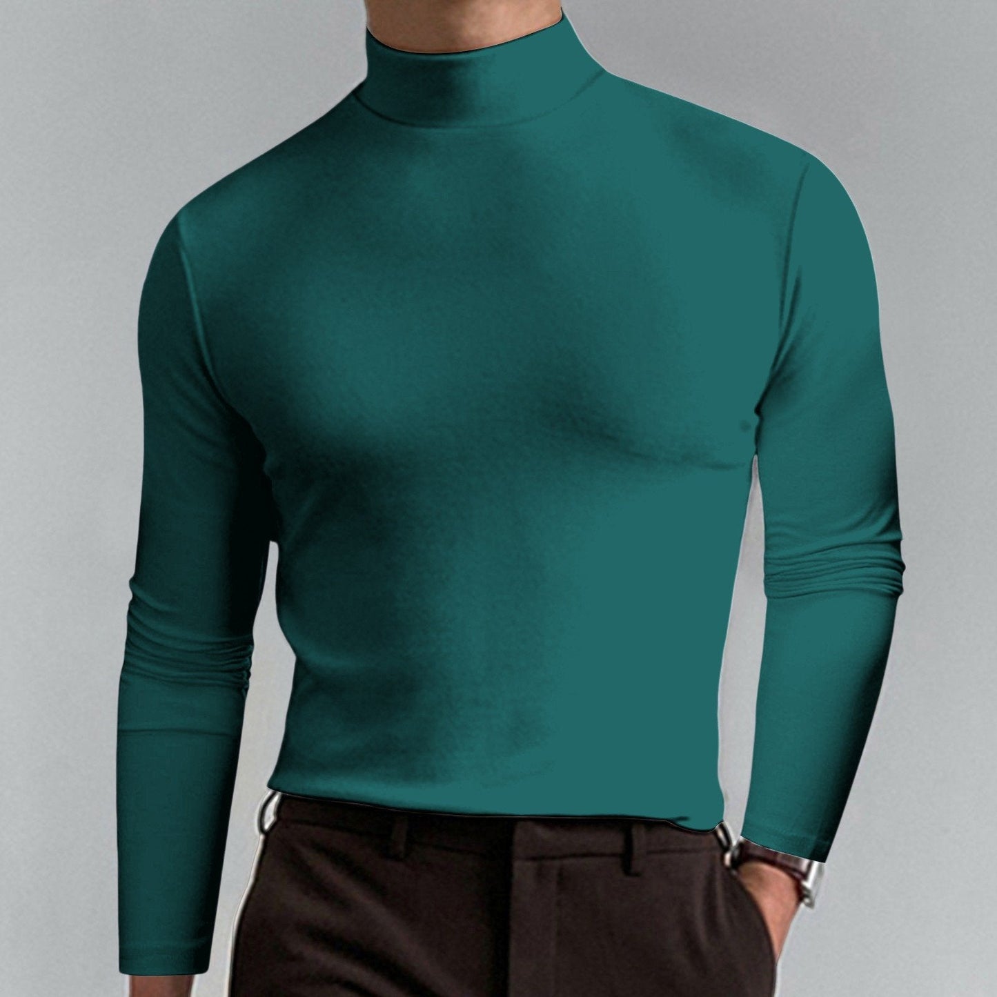 🔥 49% OFF! Ultimate Comfort Men's High Neck T-Shirt – Stretch, Breathable, Slim Fit for Gym & Daily Wear!