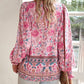 💖LAST DAY SALE 50% OFF💖Women's Fashion Printed v-Neck Long Sleeve Shirt