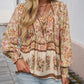 💖LAST DAY SALE 50% OFF💖Women's Fashion Printed v-Neck Long Sleeve Shirt