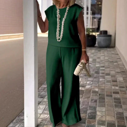 Hot sale 65%OFF🔥Women's Crew Neck Sleeveless Top and Pants Set