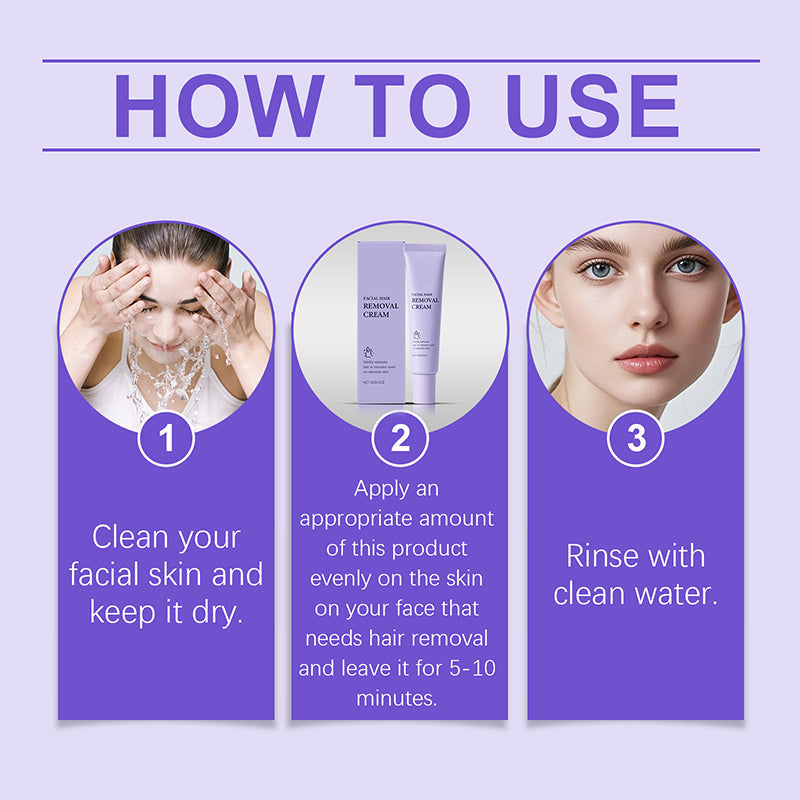 💗Last Day Special Price £2.8🔥Buy 3 Get 2 Free（5pcs）🔥Gentle and Painless Facial Hair Removal Cream