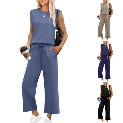 💕Hot Sale  60% OFF🔥New Women's  Sleeveless Top & Wide-Leg Pants Set