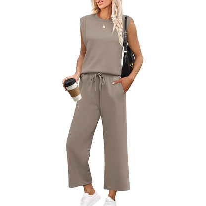 💕Hot Sale  60% OFF🔥New Women's  Sleeveless Top & Wide-Leg Pants Set