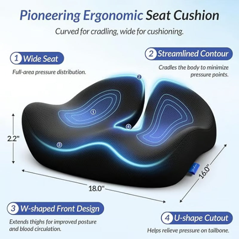 🎁LAST DAY 40％ OFF🎁Ergonomic Memory Foam Seat Cushion