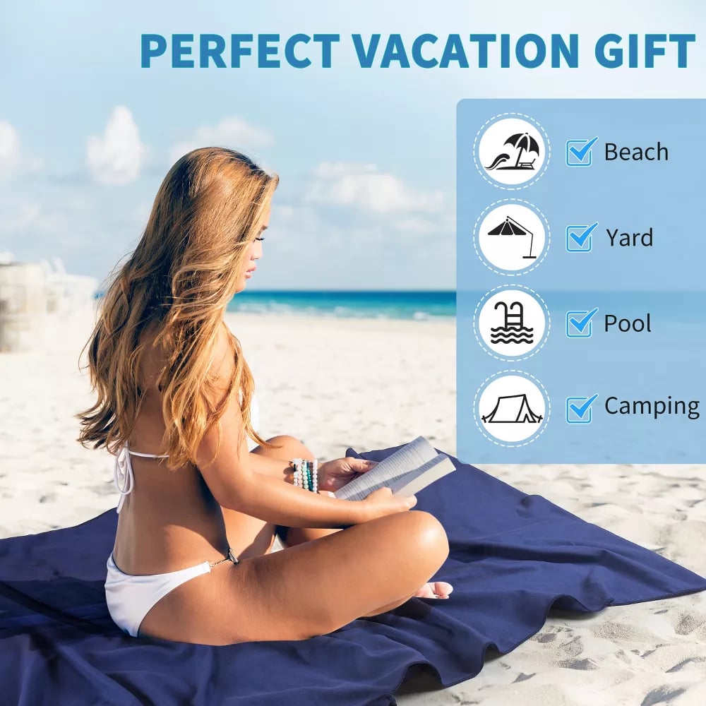 🏖️2026 New Arrivals: 50% OFF for a Limited Time!🌞Sun Lounger Towel in Bag with Pockets Storage🌊