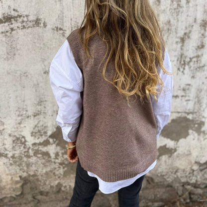 🌸💥 Limited Time Discount 60% OFF💐 Women's Casual V-Neck Knit Sweater Vest