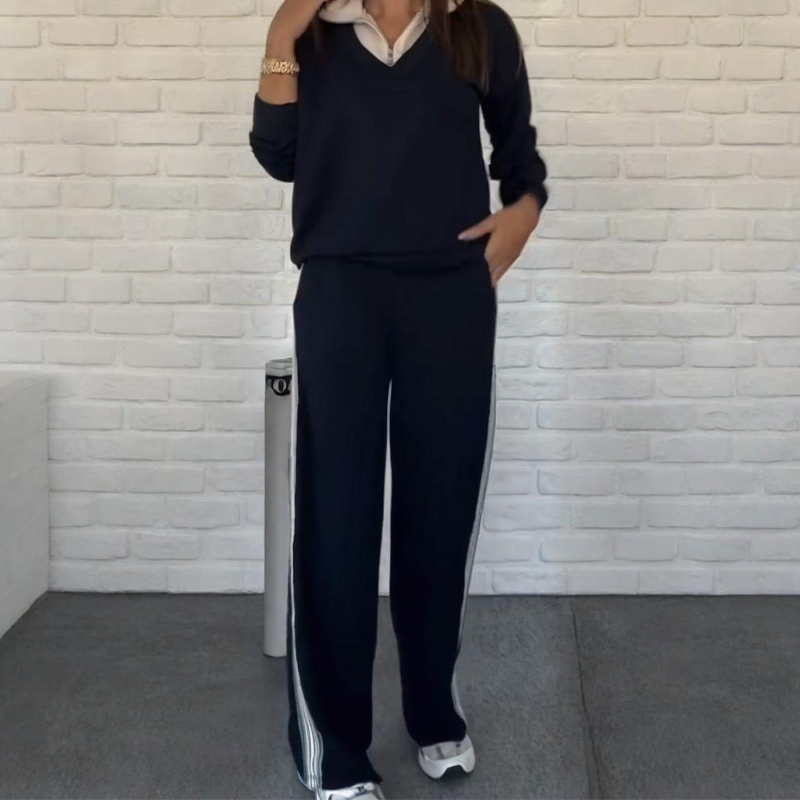 💫 Flash Sale: Save 70% Now🍂 Women's Long Sleeve Lapel Top & Pants Set – Perfect for Both Work and Leisure