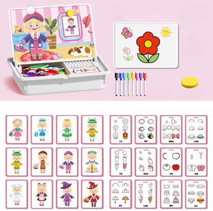🔥Limited Sale 77%OFF🔥Magnetic Face make over Puzzle: Double-Sided Travel Game