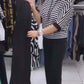 Women's Striped Top & Solid Pants Set