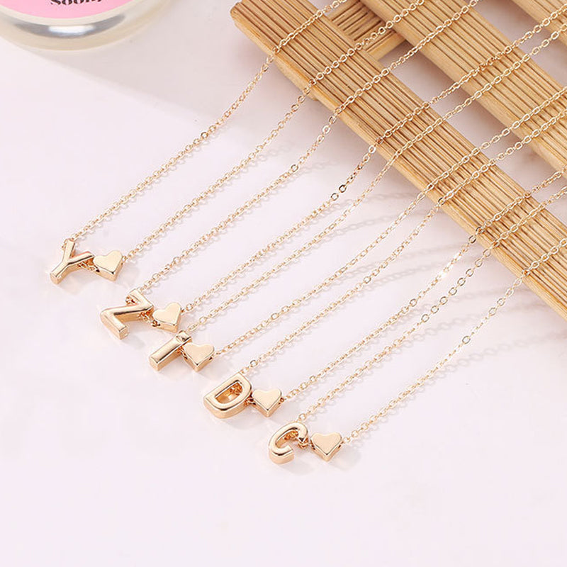 🔥Christmas Sale 70% OFF!!🔥Tiny Initial Necklaces Golden Heart Letter A-Z💖FREE SHIPPING TODAY🚀