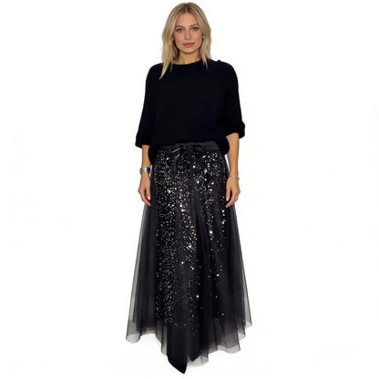 🎁2026 New Arrivals 70% OFF💥Women's Sparkle Top & Tulle Skirt Set-Dazzling & Elegant Two-Piece Set✨