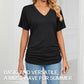 ⏳LAST DAY SALE 50% OFF💕Women's V-Neck Loose Soft Solid Color Short Sleeve Top