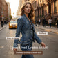 🥳2026 HOT SALE🥳💞50K+ SOLD!👵☀️ 56% OFF! Open-Front Denim Jacket – No buttons, easy on/off. Flattering ruffle trim, breathable fabric. Classic blue wash. A versatile wardrobe staple. 🌿✅