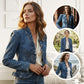 🥳2026 HOT SALE🥳💞50K+ SOLD!👵☀️ 56% OFF! Open-Front Denim Jacket – No buttons, easy on/off. Flattering ruffle trim, breathable fabric. Classic blue wash. A versatile wardrobe staple. 🌿✅