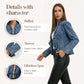 🥳2026 HOT SALE🥳💞50K+ SOLD!👵☀️ 56% OFF! Open-Front Denim Jacket – No buttons, easy on/off. Flattering ruffle trim, breathable fabric. Classic blue wash. A versatile wardrobe staple. 🌿✅