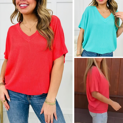 🎉LAST DAY SALE 60% OFF!!🎁Women's V-Neck Summer T-Shirt 🌟