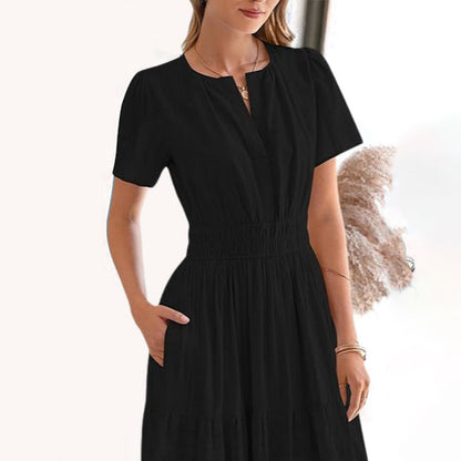 💕HOT SALE 55% OFF💕Women's Boho Chic Smocked Waist Maxi Dress