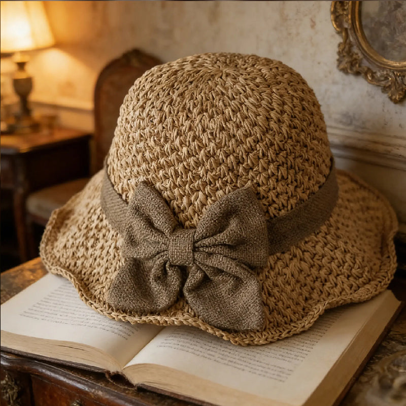 👒LAST DAY SALE ONLY ￡9.99!🌞Elegant Woven Straw Sun Hat with Bow