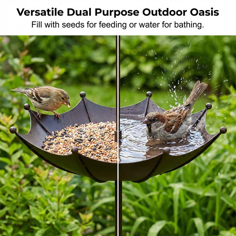 ♻Second item half price| Hanging Umbrella Bird Feeder & Bath