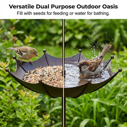 ♻Second item half price| Hanging Umbrella Bird Feeder & Bath