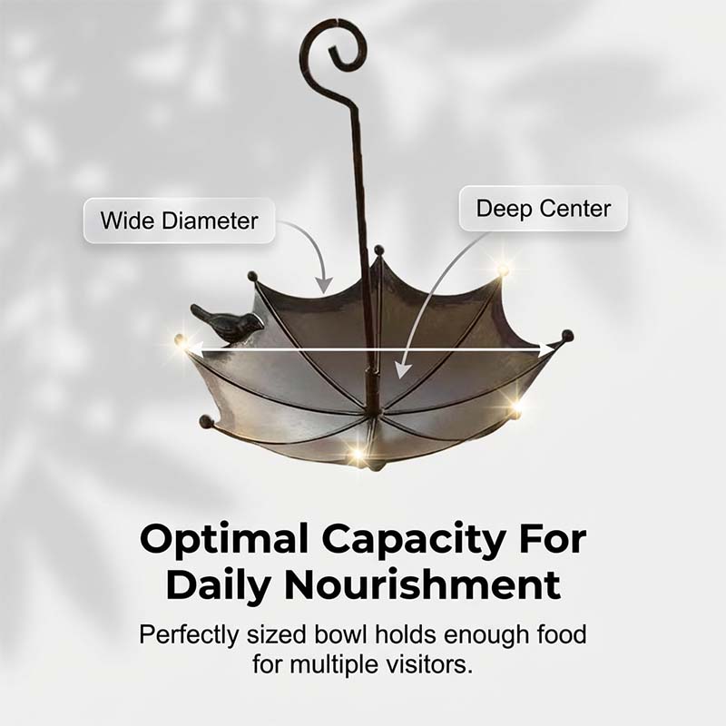♻Second item half price| Hanging Umbrella Bird Feeder & Bath
