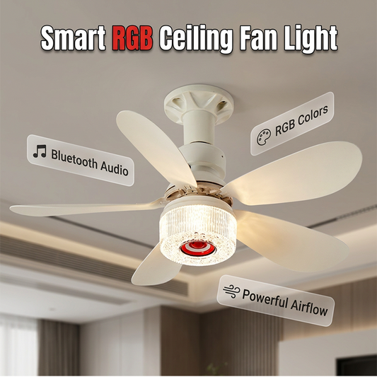 3-in-1 Ceiling Fan with Light & Bluetooth Speaker 🎵 Cool Breeze, Soft Light & Smooth Music – All Day Comfort 🛋️