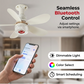 3-in-1 Ceiling Fan with Light & Bluetooth Speaker 🎵 Cool Breeze, Soft Light & Smooth Music – All Day Comfort 🛋️