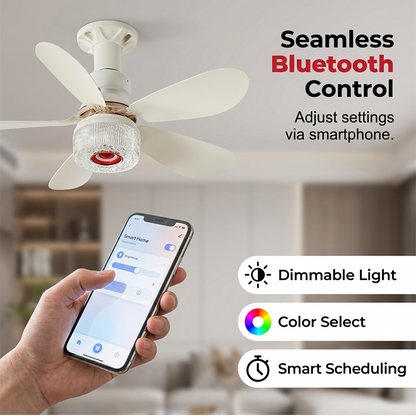 3-in-1 Ceiling Fan with Light & Bluetooth Speaker 🎵 Cool Breeze, Soft Light & Smooth Music – All Day Comfort 🛋️