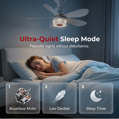 3-in-1 Ceiling Fan with Light & Bluetooth Speaker 🎵 Cool Breeze, Soft Light & Smooth Music – All Day Comfort 🛋️