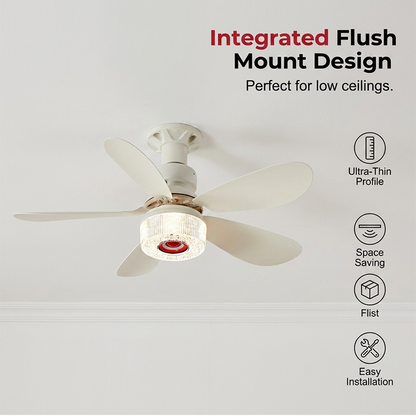 3-in-1 Ceiling Fan with Light & Bluetooth Speaker 🎵 Cool Breeze, Soft Light & Smooth Music – All Day Comfort 🛋️