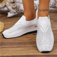 Women's Rhinestone Butterfly Slip-On Sneakers