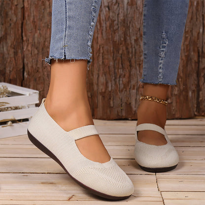 Breathable Knit Flats for Women