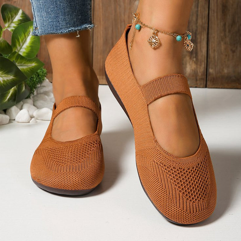 Breathable Knit Flats for Women