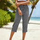 Women's Summer Plaid Capri Pants