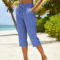 Women's Summer Plaid Capri Pants